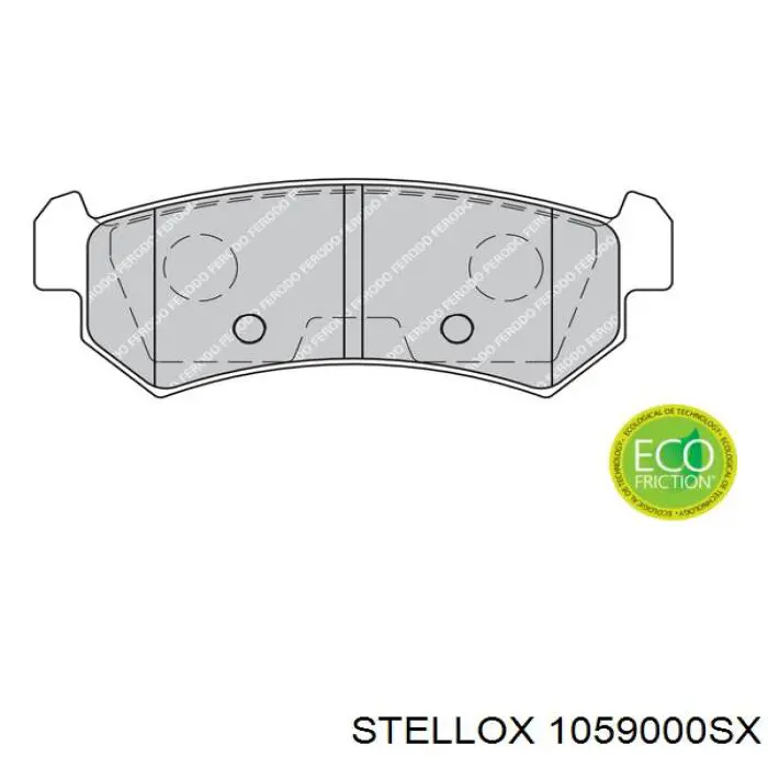 Купить 1059000SX Stellox Колодки тормозные задние, дисковые