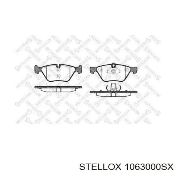 1063000SX Stellox колодки тормозные передние дисковые