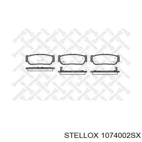 Задние тормозные колодки 1074002SX Stellox