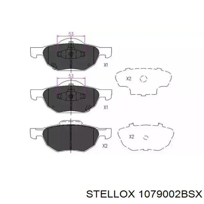 1079002BSX Stellox Колодки передние