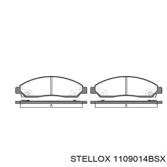 Передние тормозные колодки 1109014BSX Stellox