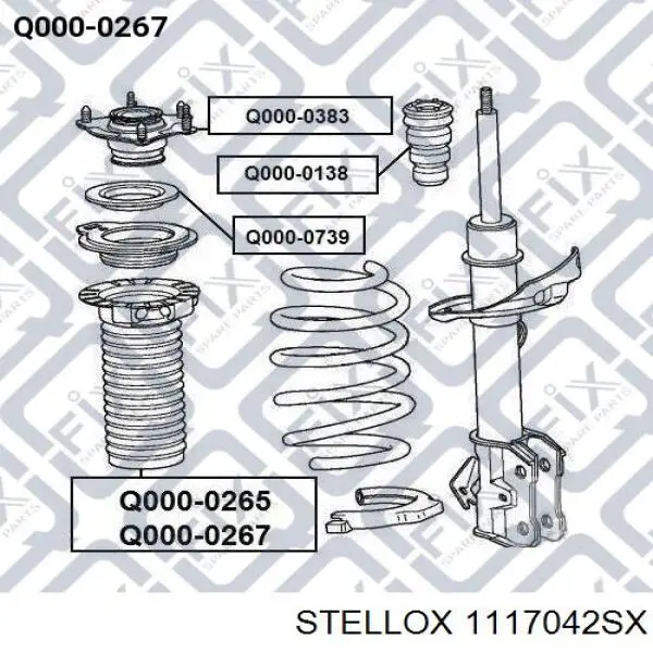 Пыльник амортизатора переднего 1117042SX Stellox