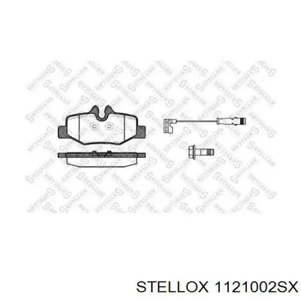 Колодки тормозные задние дисковые Stellox 1121002SX