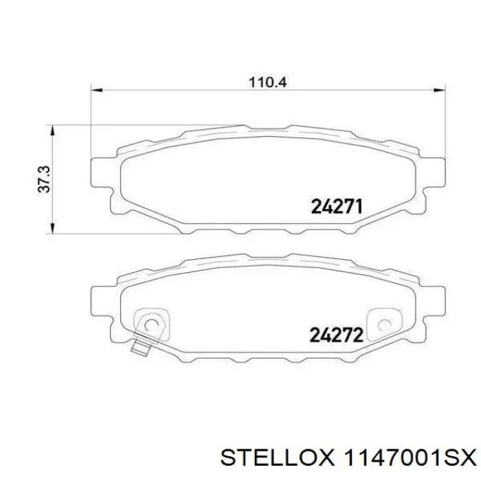 Колодки дисковые  Stellox 1147001SX цена, от 1120.44 UAH
