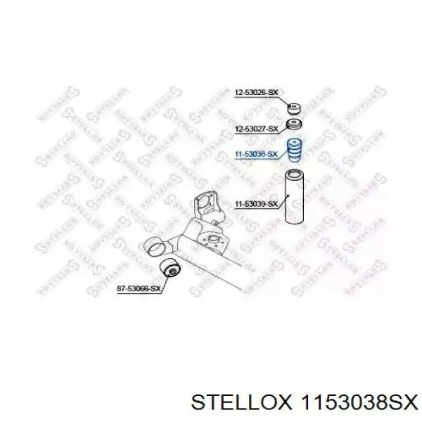 Буфер (отбойник) амортизатора заднего 1153038SX Stellox