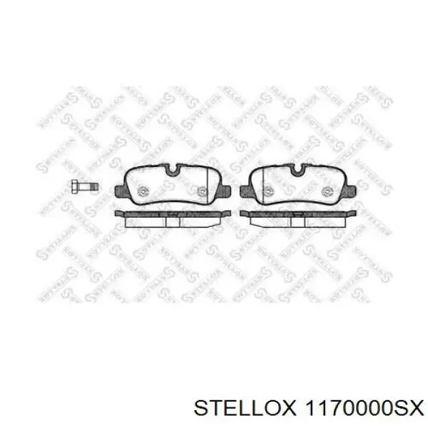 Задние тормозные колодки 1170000SX Stellox