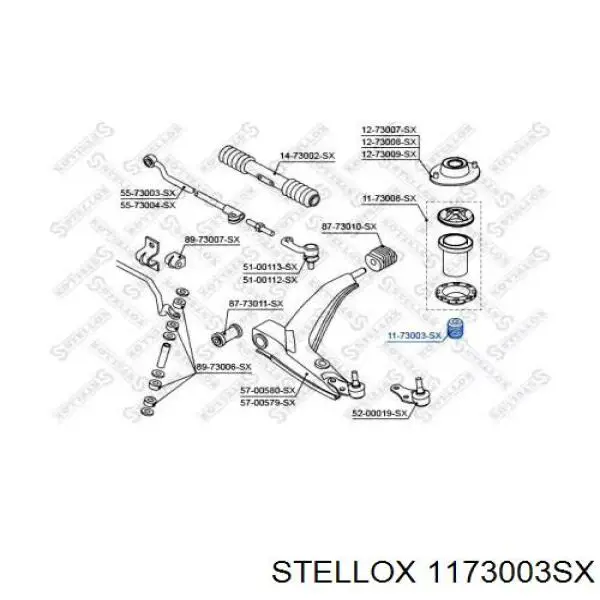 Буфер (отбойник) амортизатора переднего 1173003SX Stellox