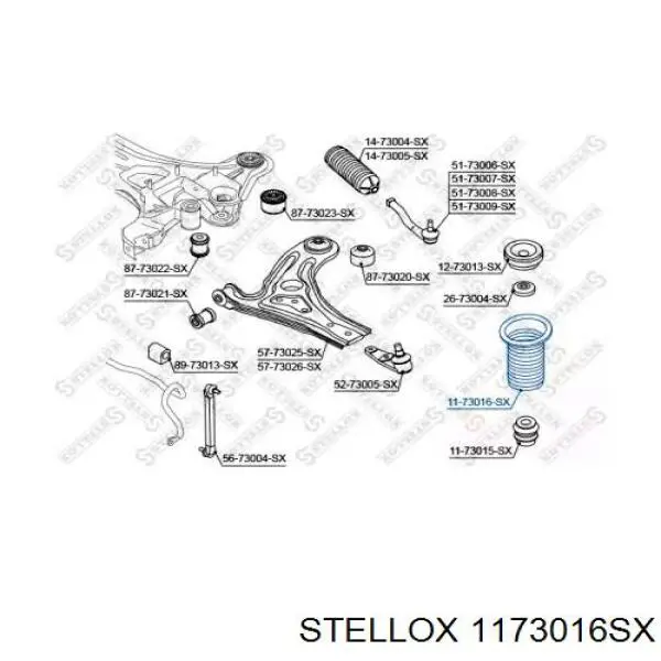 Пыльник амортизатора переднего 1173016SX Stellox