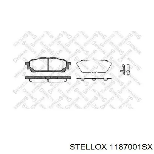 Задние тормозные колодки 1187001SX Stellox