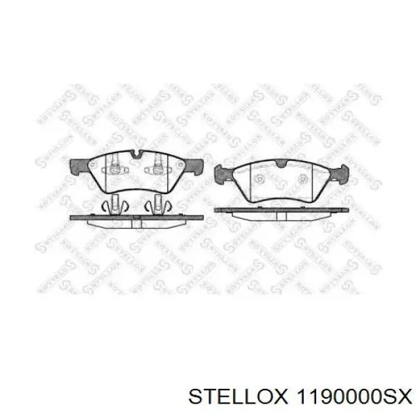 1190000SX Stellox колодки тормозные передние дисковые