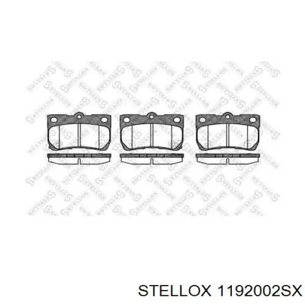 Задние тормозные колодки 1192002SX Stellox