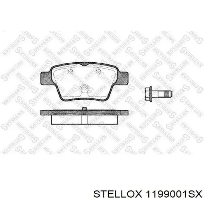 Колодки дисковые  Stellox 1199001SX цена, от 16.64 USD
