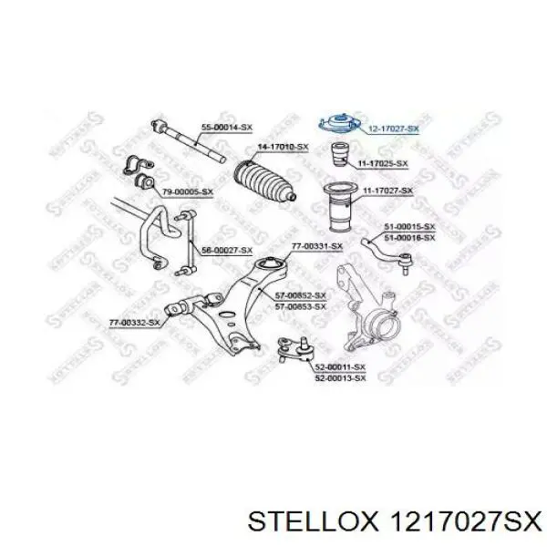 Опора амортизатора переднего Stellox 1217027SX