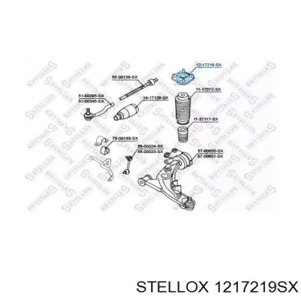 12-17219-SX Stellox опора амортизатора переднего