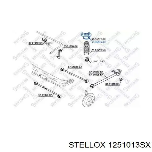 Опора амортизатора заднего правого 1251013SX Stellox