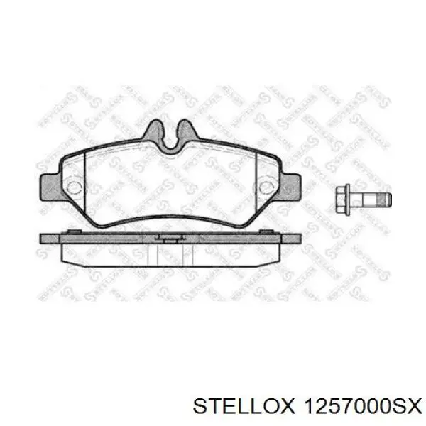 1257 000-SX Stellox колодки тормозные задние дисковые