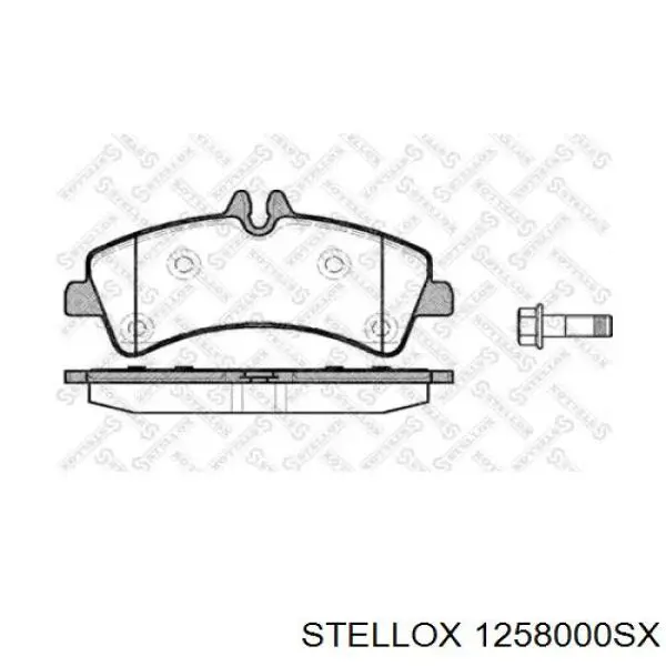 1258000SX Stellox колодки тормозные задние дисковые