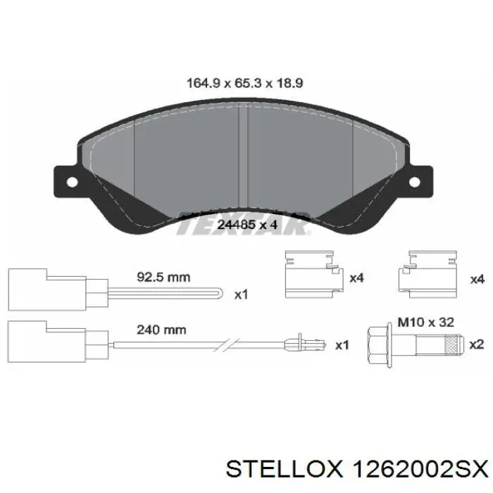Колодки Stellox 1262002SX цена, от 31.75 USD
