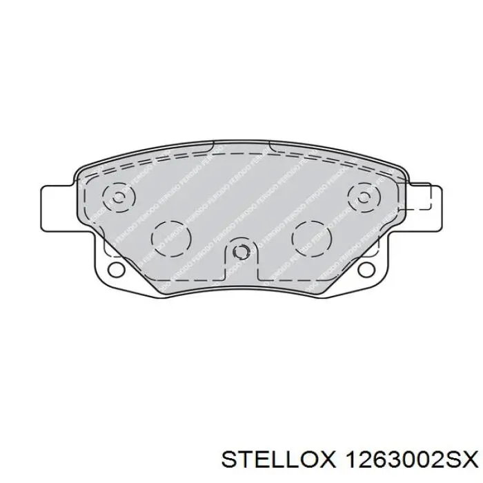 Задние тормозные колодки 1263002SX Stellox