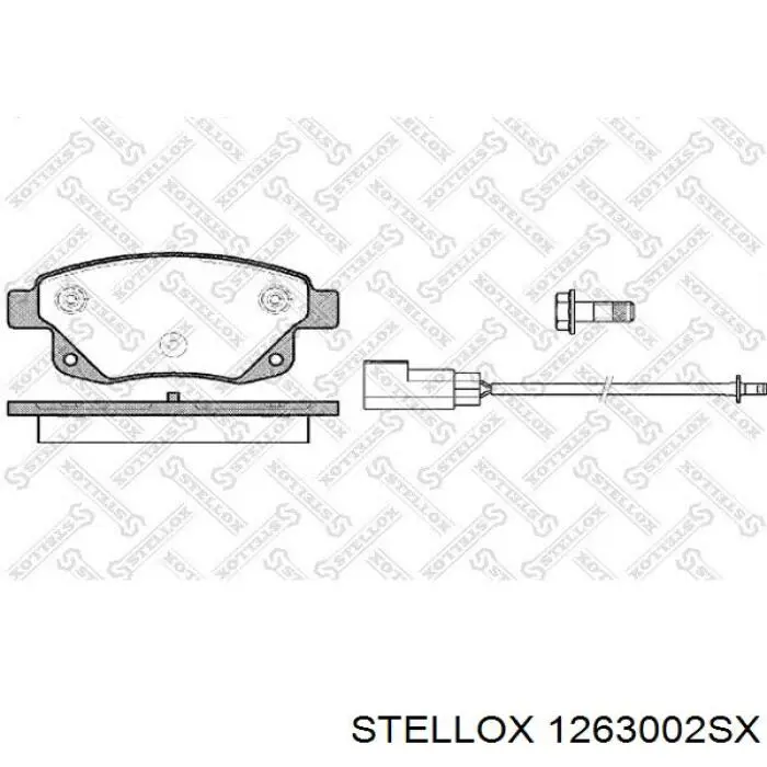Колодки тормозные задние дисковые Stellox 1263002SX