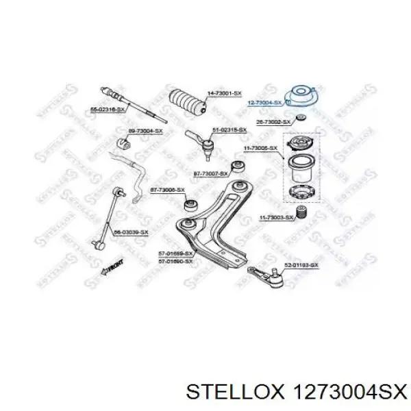 Опора амортизатора переднего 1273004SX Stellox