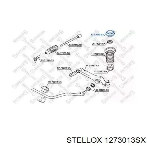 Опора амортизатора переднего Stellox 1273013SX
