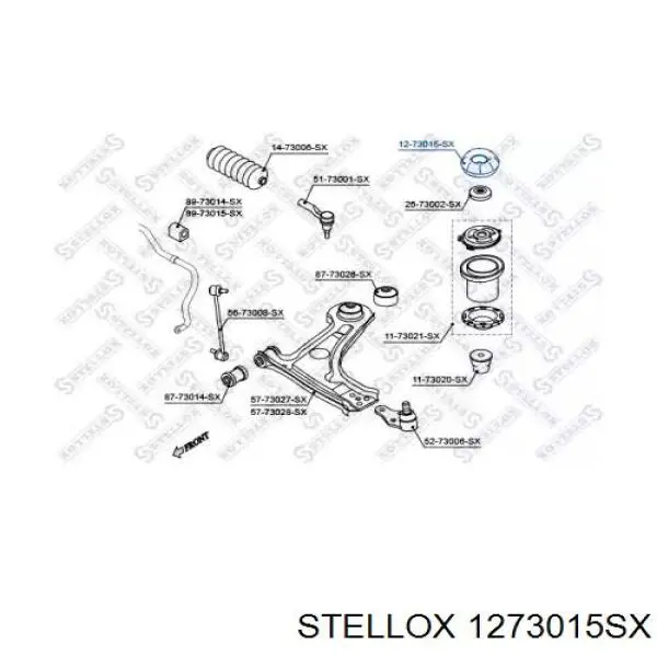 Опора амортизатора переднего 1273015SX Stellox