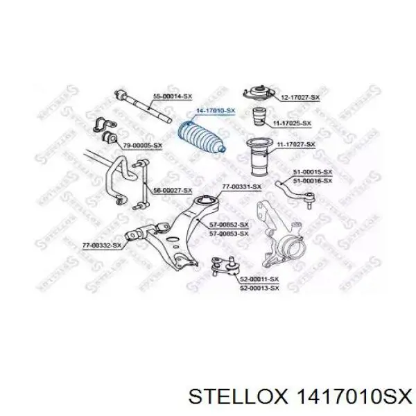 Пыльник рулевой рейки 1417010SX Stellox