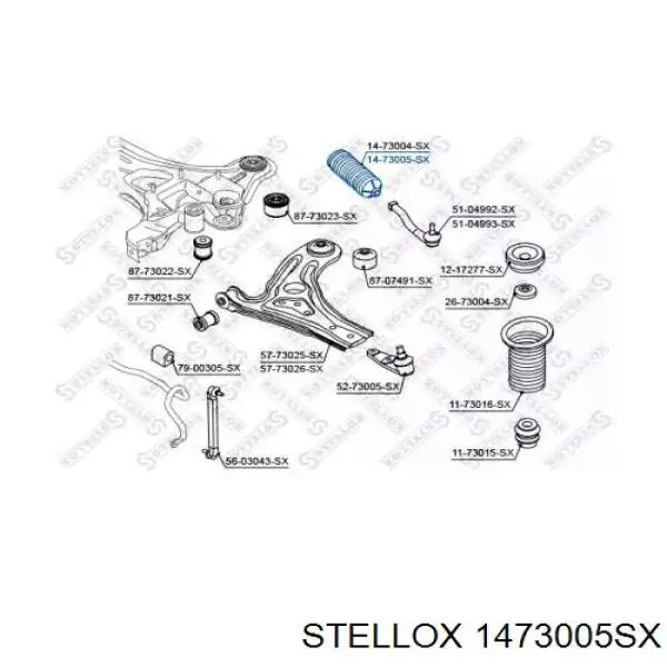 Пыльник рулевой рейки 1473005SX Stellox