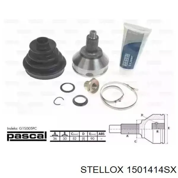 ШРУС наружный передний 306216 GKN-Spidan