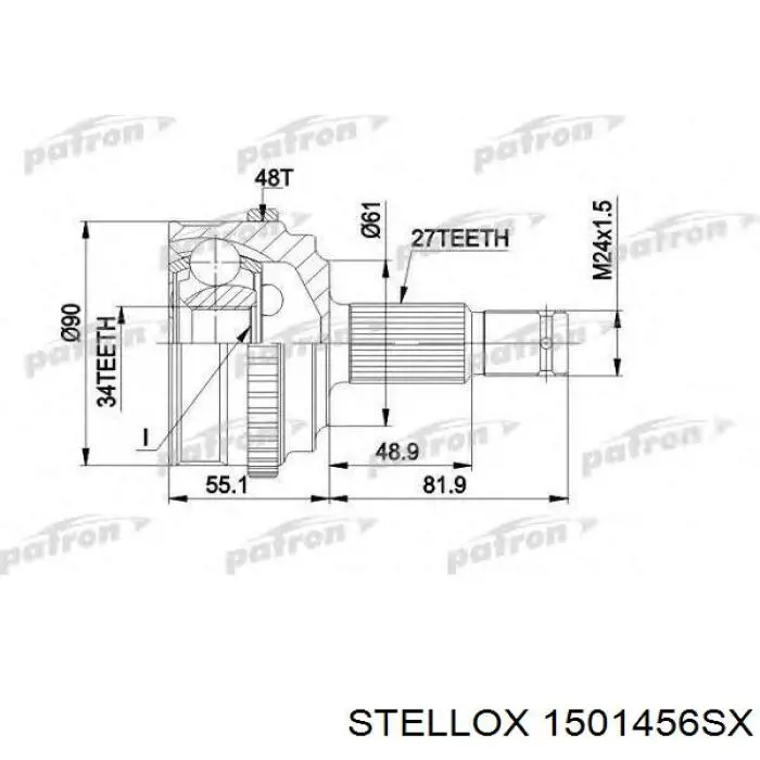 ШРУС наружный передний TOJ0056 Magneti Marelli