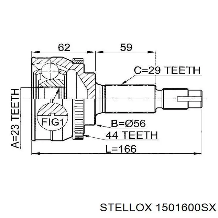 Граната колесная Stellox 1501600SX цена, от 32.66 USD