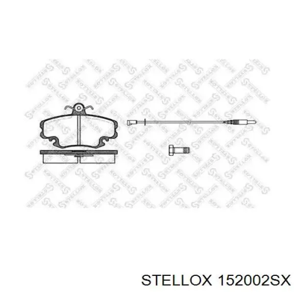 152002SX Stellox колодки тормозные передние дисковые