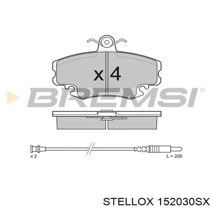 Передние тормозные колодки 152030SX Stellox