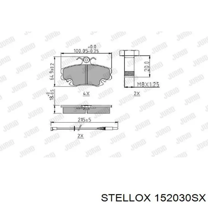 Тормозные колодки Stellox 152030SX