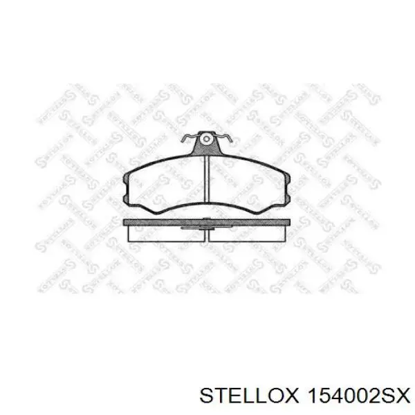 154002SX Stellox колодки тормозные передние дисковые