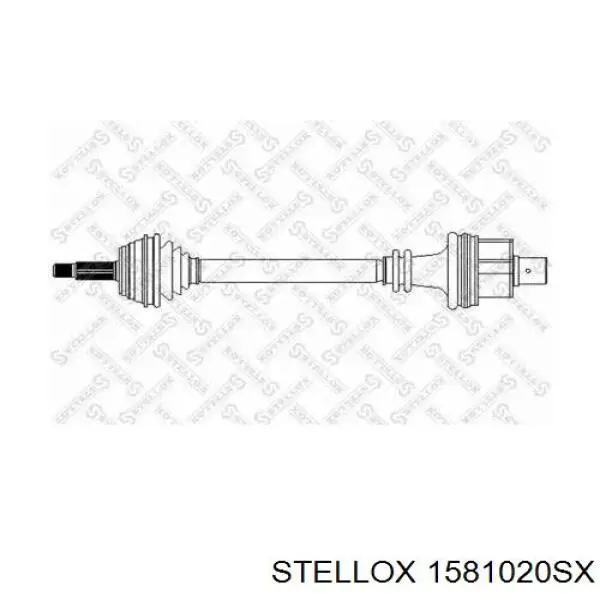Полуось (привод) передняя правая Stellox 1581020SX