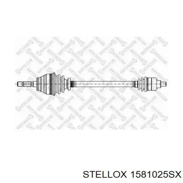 1581025SX Stellox полуось (привод передняя правая)