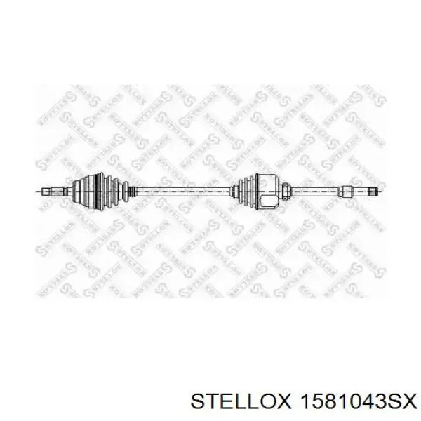 Полуось (привод) передняя правая Stellox 1581043SX