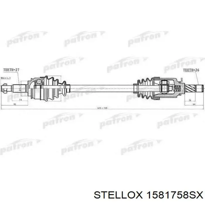 G2R053PC Pascal Полуось передняя левая