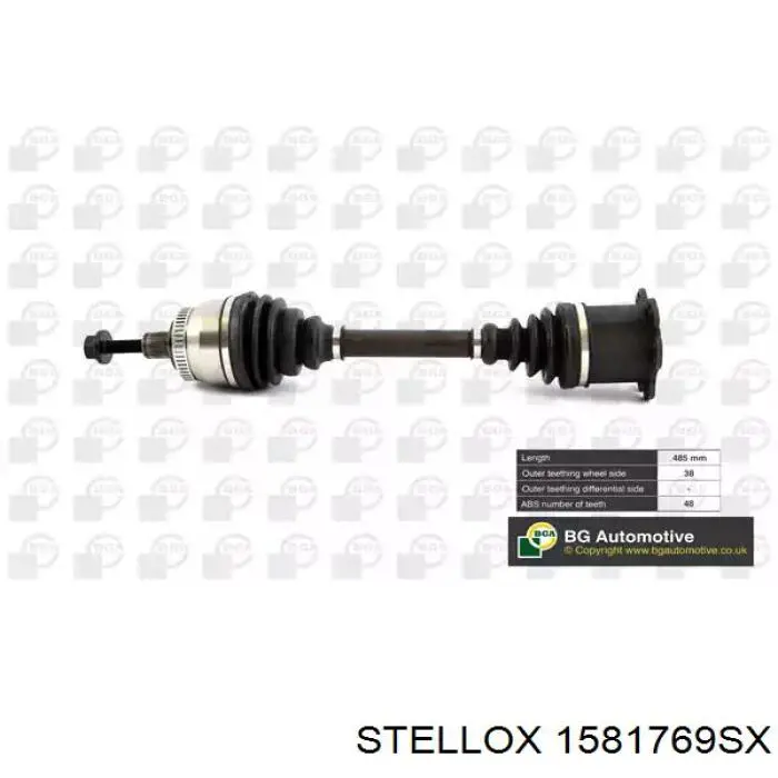 1581769SX Stellox полуось (привод передняя)