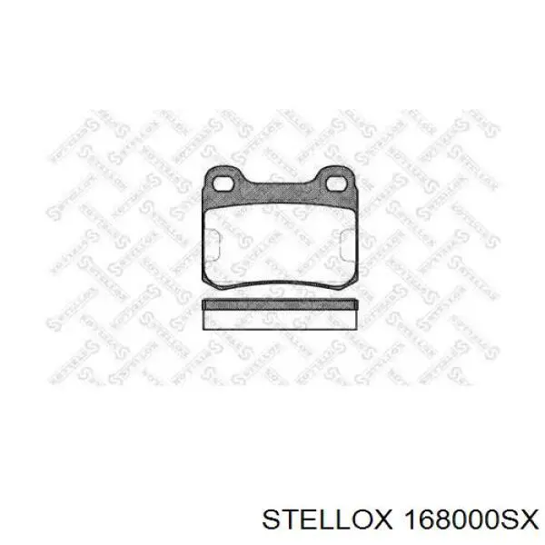 Колодки тормозные задние дисковые Stellox 168000SX