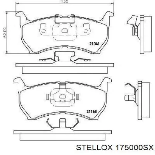 Передние тормозные колодки 175000SX Stellox