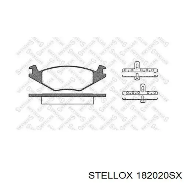 Передние тормозные колодки 182020SX Stellox