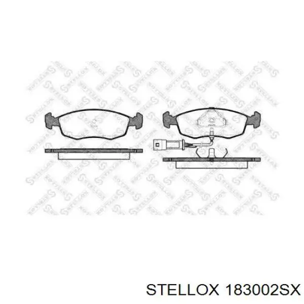 Передние тормозные колодки 183002SX Stellox