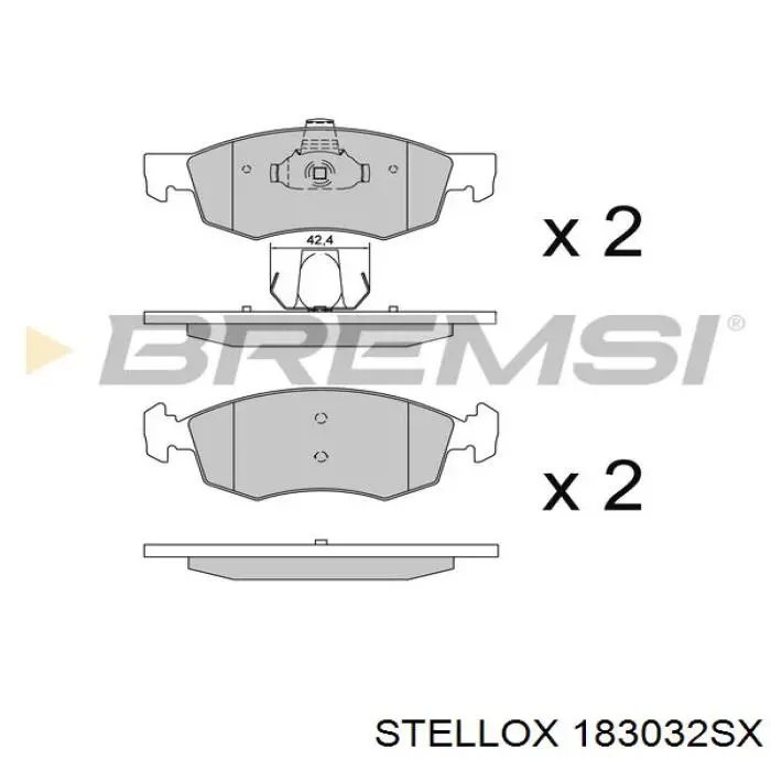 Купить 183032SX Stellox Колодки тормозные