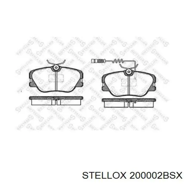 Передние тормозные колодки 200002BSX Stellox