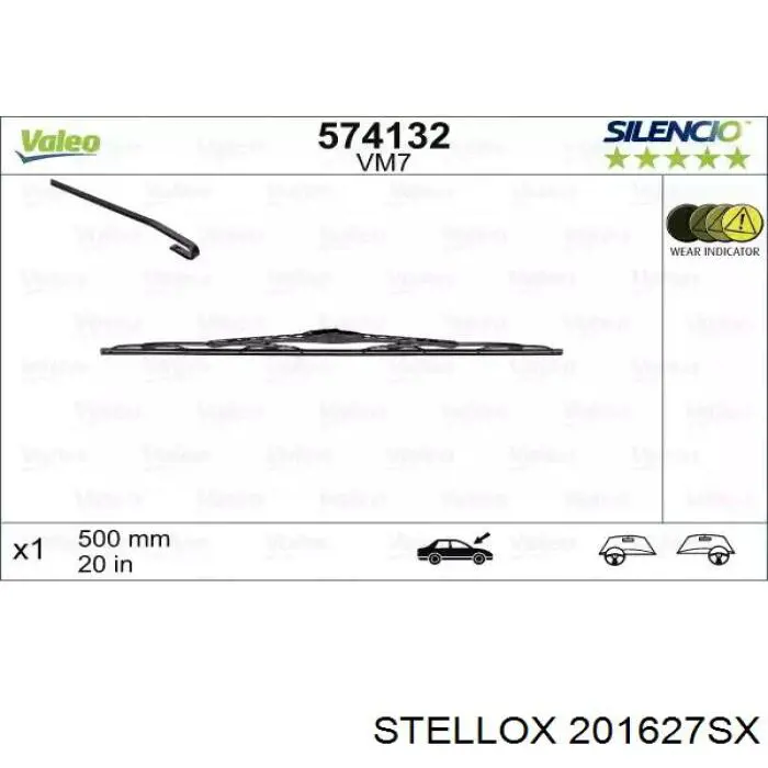 Дворники Stellox 201627SX цена, от 14.58 USD