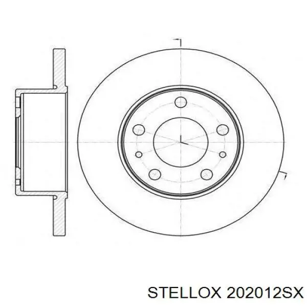 Передние тормозные колодки 202012SX Stellox