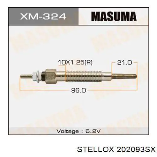 Свечи накала 202093SX Stellox